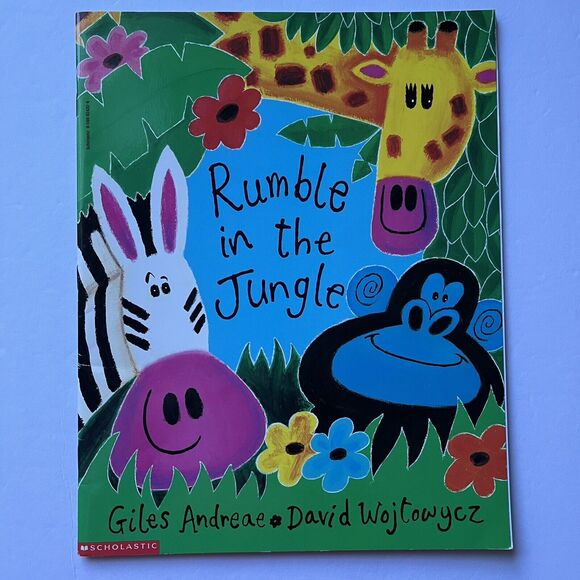 Set Of 3 Childrens Story Books Giraffes Cant Dance Rumble in the Jungle - Picture 6 of 13